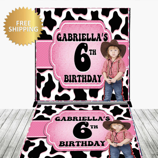 Floor Decal sticker, Removable sticker, 50th backdrop, 40th backdrop, vinyl sticker, Sticker, Birthday backdrop, Cow print backdrop
