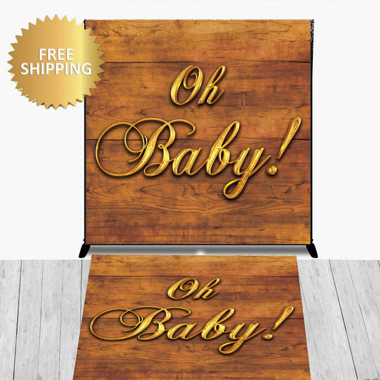 Oh Baby Floor Decal sticker, Removable sticker, Baby Shower Decal, Floor Sticker, Birthday backdrop, Oh Baby step and Repeat, Sticker