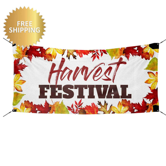 Harvest Festival Banner, Free Turkey,T hanksgiving banner, Free Turkey banner, Thanksgiving Backdrop, Custom Banner, Printed Custom Banner