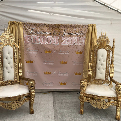 2020 Rose Gold Prom Step and Repeat backdrop